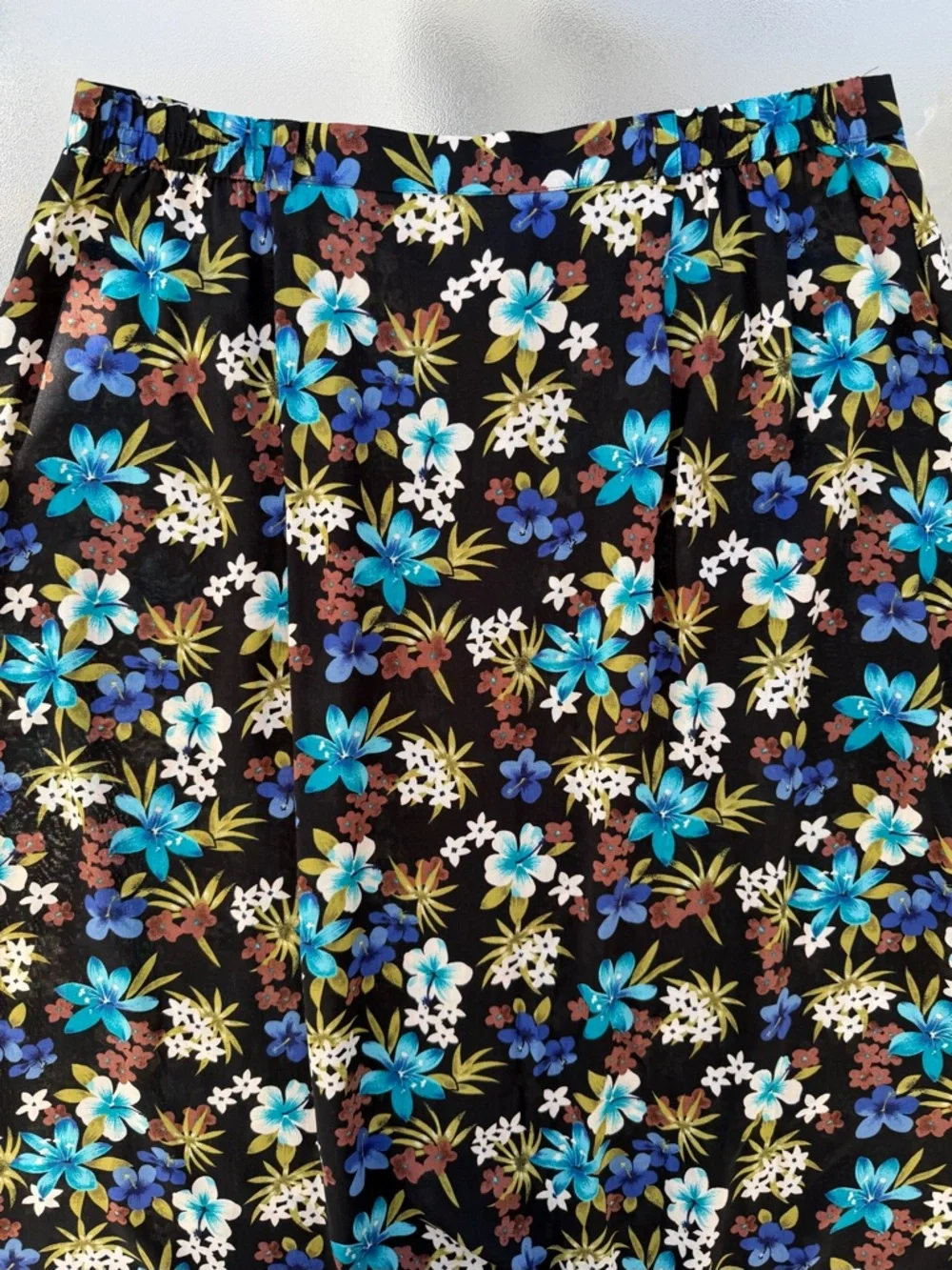 Sag Harbor Multi-Color Floral Button-Front A-Line Maxi Skirt ~ Women’s Small
